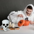 thumbnail image 7 of White Skeleton Head Decoration for Halloween Realistic Skull Figurine for Outdoor Cemetery Decor,Spooky White Halloween Prop Large Skeleton Head Ornament,White Skeleton Skull Prop Figurine(White), 7 of 7
