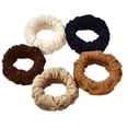 thumbnail image 5 of Extra Thick High Ponytail Hair Ties Super Stretchy Bun Scrunchies No Bands For Thick Hair, Beige, 5 of 5