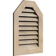 thumbnail image 2 of 36"W x 12"H Octagonal Top Gable Vent (41"W x 17"H Frame Size): Unfinished, Functional, Smooth Pine Gable Vent w/ 1" x 4" Flat Trim Frame, 2 of 12
