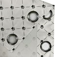 thumbnail image 5 of Ambesonne Cat Grommet Curtain, Checkered with Paw Prints, 50" x 63", Cream Black, 5 of 6