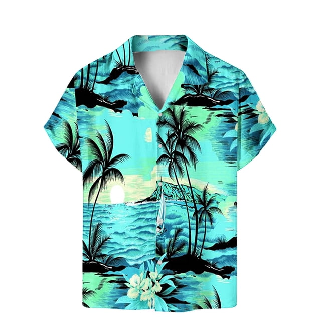 Camisetas de Lino para Hombres Vintage Bowling Manga Corta Cuello Cubano, Retro Playa Y Verano Hombre Manga Corta Botón Abajo Camisetas