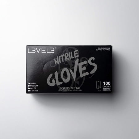 L3 Level 3 Nitrile Gloves - Professional Heavy Duty Disposable Gloves - Latex Free - Fits Snug - Box of 100