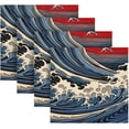thumbnail image 5 of Sea Waves Cloth Napkins Set of 1,20x20 Inches Napkins Cloth Washable Reusable Soft for Dinner,Wedding,Parties,Home Dinner,Tableative Decor Gift, 5 of 7