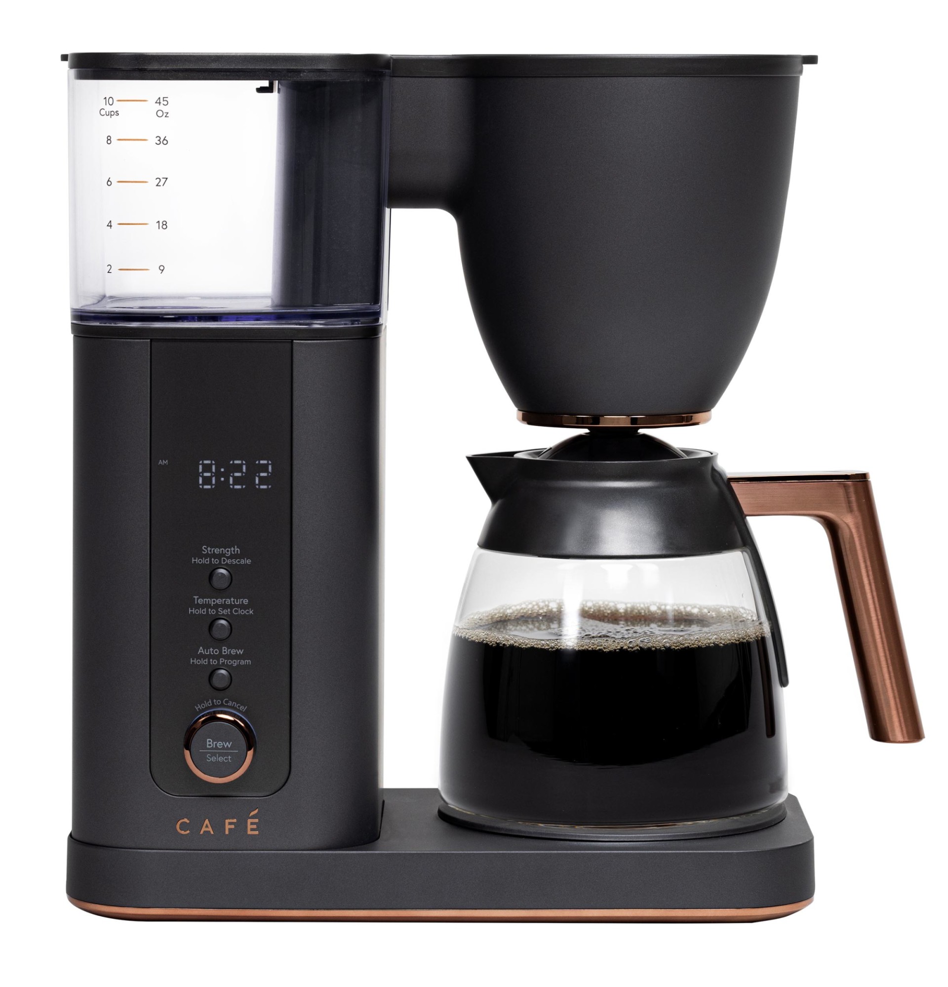 Café Specialty Drip Coffee Maker | 10-Cup Glass Carafe | WiFi Enabled Voice-to-Brew Technology | Smart Home Kitchen Essientials | SCA Certified, Barista-Quality Brew | Matte Black