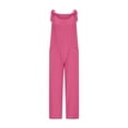 thumbnail image 4 of Delliss Women's Sleeveless Tie Straps Baggy Jumpsuit Fashion Rompers With Pockets, 4 of 6