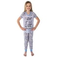 thumbnail image 6 of Peanuts Girls' Woke Up This Cute Snoopy Charlie Brown Short-Sleeve Shirt Jogger Pant 2-Piece Pajama Set Lounge Sleepwear, 6 of 6