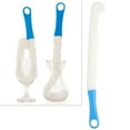 thumbnail image 6 of Raindrops Blue Cup Cleaning Brush with Flexible Handle for Home and Restaurant Use 3pcs Set Plastic and Sponge, 6 of 8