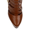 thumbnail image 4 of Wild Rose BC37 Women Leatherette Strappy Buckle Almond Toe Platform Stiletto Heel Bootie, 4 of 5