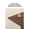 thumbnail image 4 of Mobile White Laptop Stand Overbed Table with Height Adjustable Tray Rolling Design for Sofa and Bed Convenience，Walnut, 4 of 13