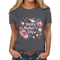 thumbnail image 3 of Busydd Women's T-Shirts Mother's Day Round Neck Graphic Tees Casual Basic Summer Short Sleeve Tops for Women XL, 3 of 5