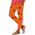thumbnail image 4 of Women's Sweatpants Pants Leggings for Women Halloween High-Waisted Funny Graphic Daily Pants for Gym Fall Clothes S-129 Orange M, 4 of 6