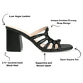 thumbnail image 2 of Journee Womens Emory Open Square Toe Block Heel Sandals, 2 of 9