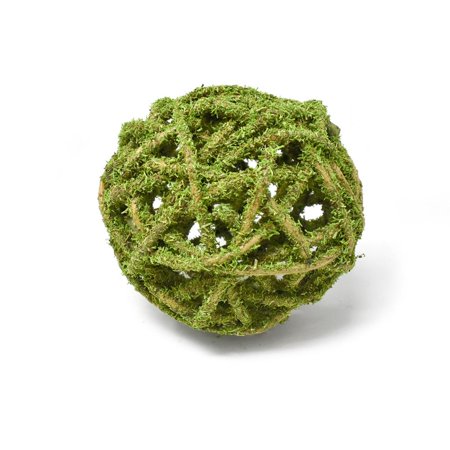 - Decorative Curly Willow Ball Bowl Filler, Mosscoat, 4-Inch
