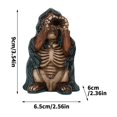 thumbnail image 2 of Whimsical Halloween Skeleton Decor 3 Inch Statue, Fairy Garden Decor for Indoor Outdoor, Fall and Christmas Home Ornament for Patio Yard Desk, 1 Pack Spooky Season Display, 2 of 2