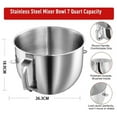 thumbnail image 5 of Stand Mixer Bowl Mixing Bowl Mixer Accessory Suitable for 7QT Stand Mixer, 5 of 10