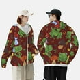 thumbnail image 6 of Kll Frogs And Mushrooms Print Men'S Women’s Upf 50+ Sun Protection Outdoor Hoodie Jacket Long Sleeve Fishing Hiking Performance Shirt- Medium, 6 of 8