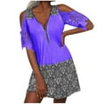 thumbnail image 1 of EQWLJWE Robes d'Été pour Femmes 2023 Robe Décontractée Aguichant Mode Été Col en V Manches Courtes Ample Imprimée, 1 of 5