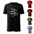 thumbnail image 3 of EQWLJWE Adult Ultra Cotton T-Shirt Valentine's Day Solid Color Casual Short-sleeved White Love Printed T-shirt Top, 3 of 4