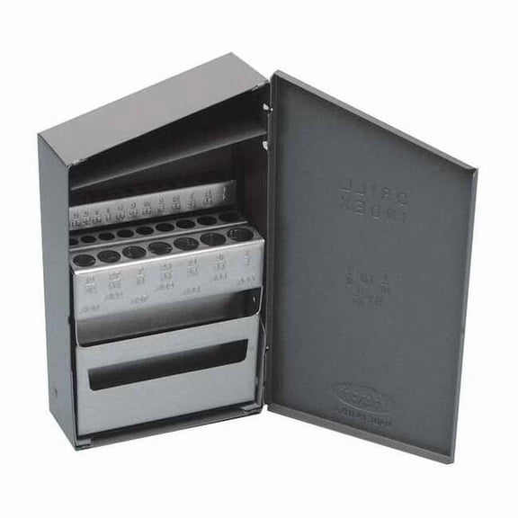 Huot Drill Bit Case,Stub Length,Steel 11450