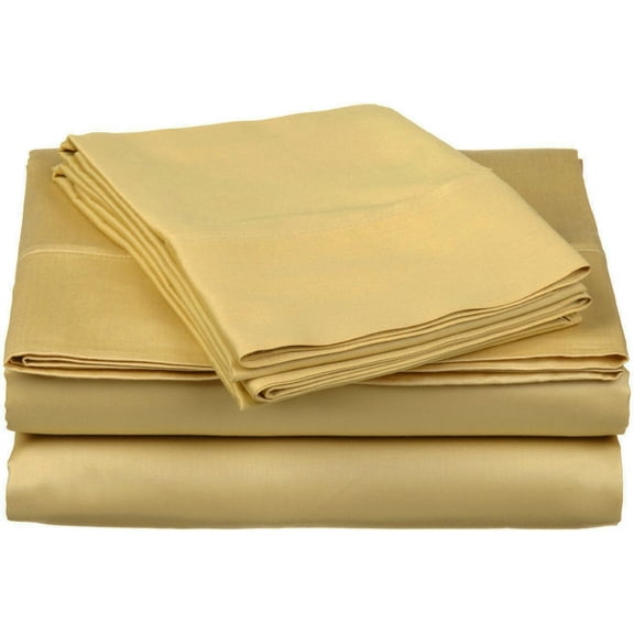 Beige Full Size Microfiber Sheet Sets: Two (2) Pillowcase, 12" Drop