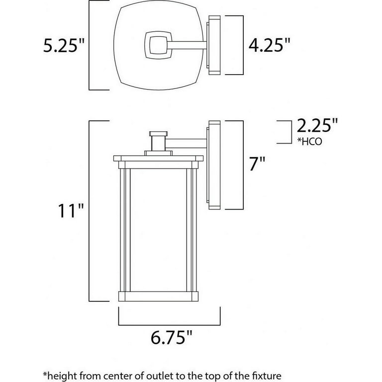 Maxim Lighting Revere 1-Light Outdoor Wall Lantern 85336CDFTBK | Lighting Innovation