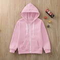 thumbnail image 4 of UAYOTSE Boys Hoodie Sweatshirt Full Zip Up Casual Long Sleeve Solid Jacket Kids Lightweight Outwear,Sizes 6-7 Years, 4 of 5