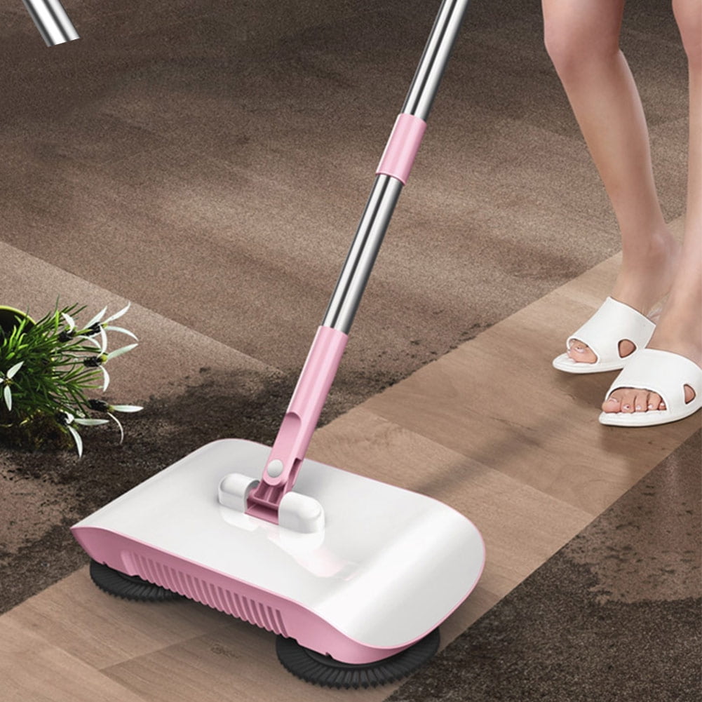 Automatic Hand Push Sweeper Magic Spinning Broom 360°Rotating No Electric PL 