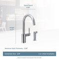 thumbnail image 4 of Moen Align Spot Resist Stainless One-Handle Kitchen Faucet, 4 of 4