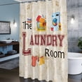 thumbnail image 5 of Laundry Fabric Shower Curtain for Bathroom The Laundry Room Waterproof Polyester Bath Curtain with 12 Hooks Washable Shower Curtain with Grommets 54"x78", 5 of 9