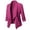 Hot Pink, variant on Women's Open-Front Waterfall Blazer, Ruched 3/4 Sleeve Lightweight Cardigan Jacket, Solid Color Casual Workwear, 10 Colors, Sizes S-5XL