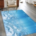 thumbnail image 2 of 4'x6' Area Rugs, Blue Coastal Indoor Outdoor Area Rug for Living Room Bedroom, Summer Beach Ocean Seawater Nautical Washable Bathroom Rugs Kitchen Floor Carpet Mats Home Decor Aesthetic, 2 of 8