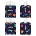 thumbnail image 2 of Goofa Space Dinosaur Tissue Box Cover PVC Leather Tissue Holder Square Facial Tissue Case Facial Paper Organizer Dispenser for Bathroom, Vanity Countertop, 2 of 8