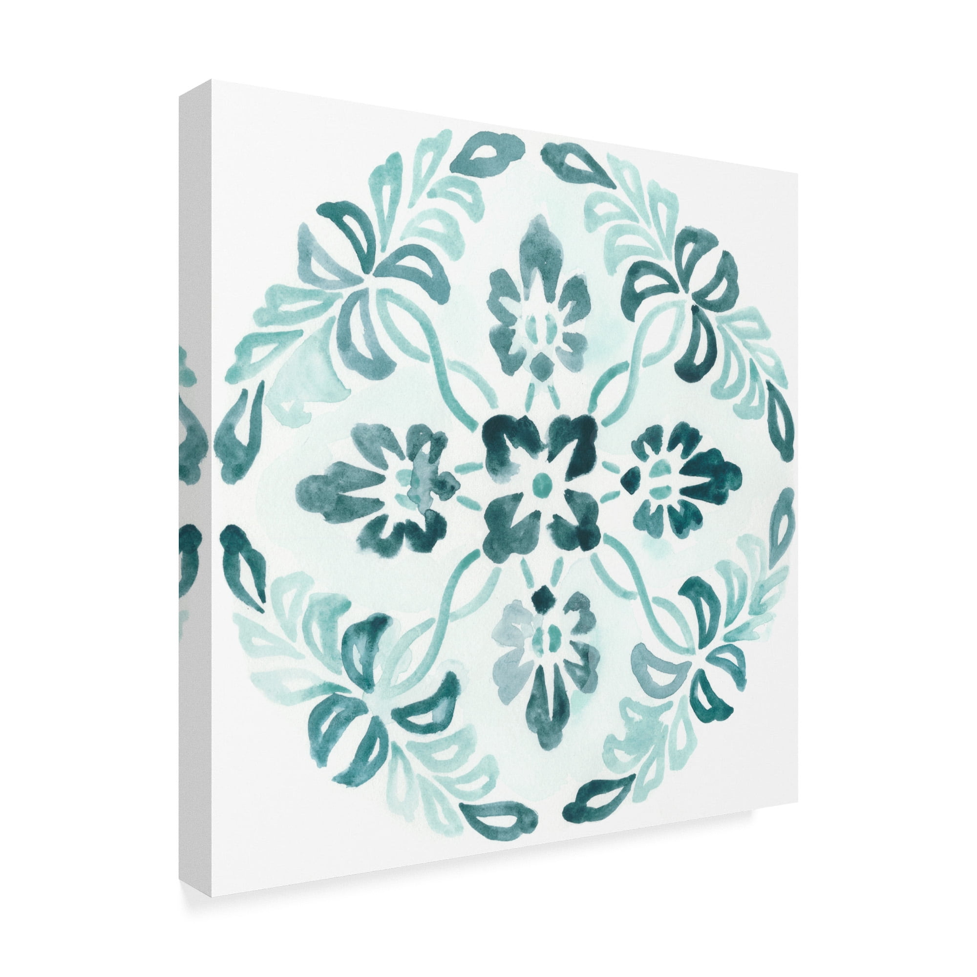 Trademark Fine Art 'Aqua Medallions II' Canvas Art by June Erica Vess