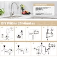 thumbnail image 2 of R&T Touchless Kitchen Faucet with Pull Down Sprayer Auto Shut Off Single Handle Sink Faucet, 2 of 7