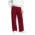 thumbnail image 2 of Ticikt Kids Cargo Sweatpants, Drawstring Elastic Waist Solid Color Straight Leg Soft Breathable Casual Sports Trousers for Boys Girls,Watermelon Red, 2 of 6
