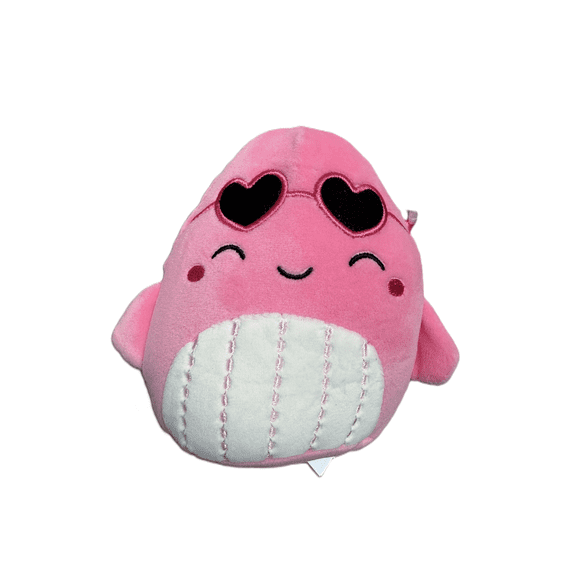 Squishmallows Original 5 Inch Val The Pink Whale with Heart Sunglasses 2026 Valentine