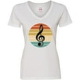 thumbnail image 3 of Inktastic Music Treble Clef Marching Band Women's V-Neck T-Shirt, 3 of 5