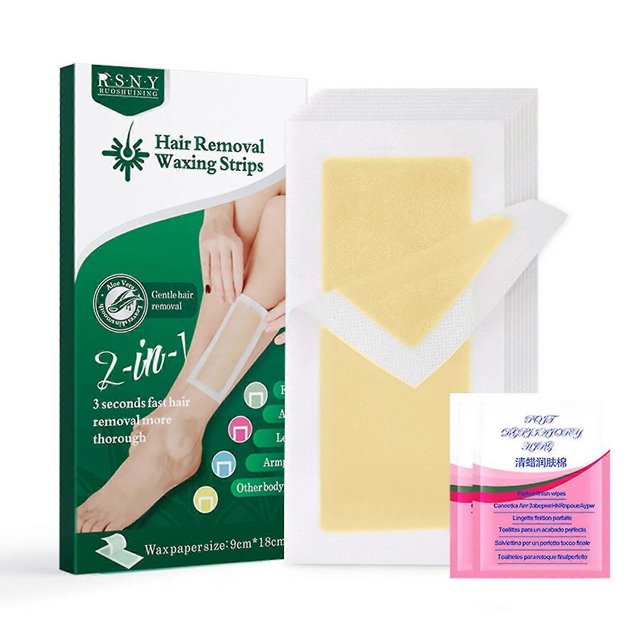 Herramientas de Depilación facial no tejidas Yashi 24 piezas Papeles de cera Tiras depilatorias tamaño doble
