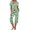 Green 1, variant on Womens Pajama Set Trendy Printed V Neck Loungewear Short Sleeved Tops And Pants Set Casual Cozy Sleepwear With Pockets Wine L