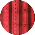 thumbnail image 1 of Ahgly Company Indoor Round Solid Orange Modern Area Rugs, 3' Round, 1 of 4