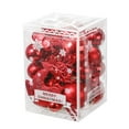 thumbnail image 2 of 30 Pieces of Assorted Christmas Ball Ornaments Shatterproof Seasonal Decorative Hanging Baubles Set with Reusable Hand-held Gift Package for Holiday Xmas Tree Decorations, Red, 2 of 6