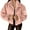 Pink, variant on Arlun Women Cropped Fuzzy Coats Full Zipper Shaggy Short Winter Coat Trendy Fluffy Soft Comfort Warm Plush Outerwear 2025 Casual Stylish Oversize Outfits Yellow XL
