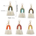 thumbnail image 4 of Llavero de arcoíris tejido Qarigey Colorido/Amarillo Accesorio de moda decoraciones artesanales decoración colgante bolsa colgante, 4 of 6