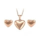 thumbnail image 1 of Fino Collar Y Aretes Corazon Inflado Pulido Oro Rosa 14k Lam rosa Unitalla, 1 of 8