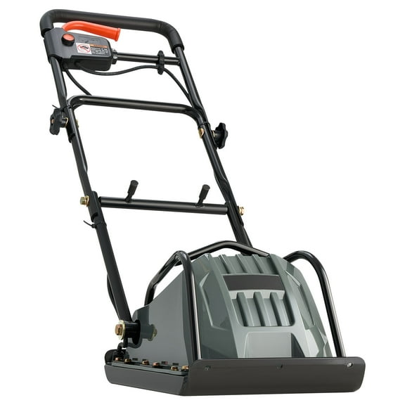 KFFKFF Electric Plate Compactor, 130W Output Ground Tamper, 5 kN Force, 3.9 in Depth, 16 m/min Speed, 3304 sq.ft/h Coverage, Gas-Powered Soil Compactor for Driveways, Pavements, and Landscaping