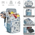 thumbnail image 5 of Ocean-Themed Insulated Backpack Cooler - 20L Soft Cooler Bag with Seashell & Lighthouse Design, Leakproof for Beach, Fishing & Road Trips, Lightweight & Portable, 5 of 5