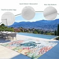 thumbnail image 3 of Coastal Turtle Outdoor Rug for Patio/Deck/Porch, Non-Slip Large Area Rug 5 x 8 Ft, Nautical Ocean Coral Jellyfish Seashells Indoor Outdoor Rugs Washable Area Rugs, Camping Rug Carpet Runner, 3 of 8