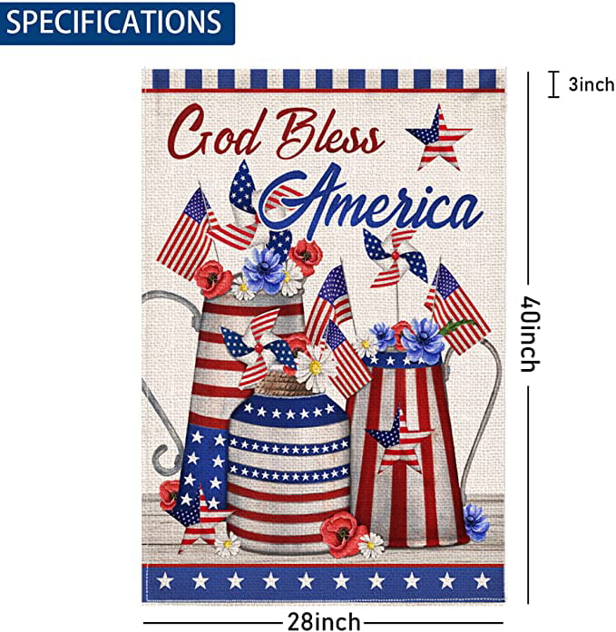 Details about   All American Truck Floral Garden Flag Patriotic Flags 12.5" x 18" Briarwood Lane 