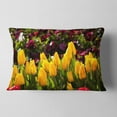 thumbnail image 2 of Designart Beautiful Yellow Tulips Garden - Flower Throw Pillow - 12x20, 2 of 5