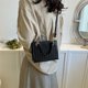 thumbnail image 3 of Bolso de hombro con diseño de piedra para mujer, bolso cruzado de cuero PU, bolso con cadena (negro), 3 of 3